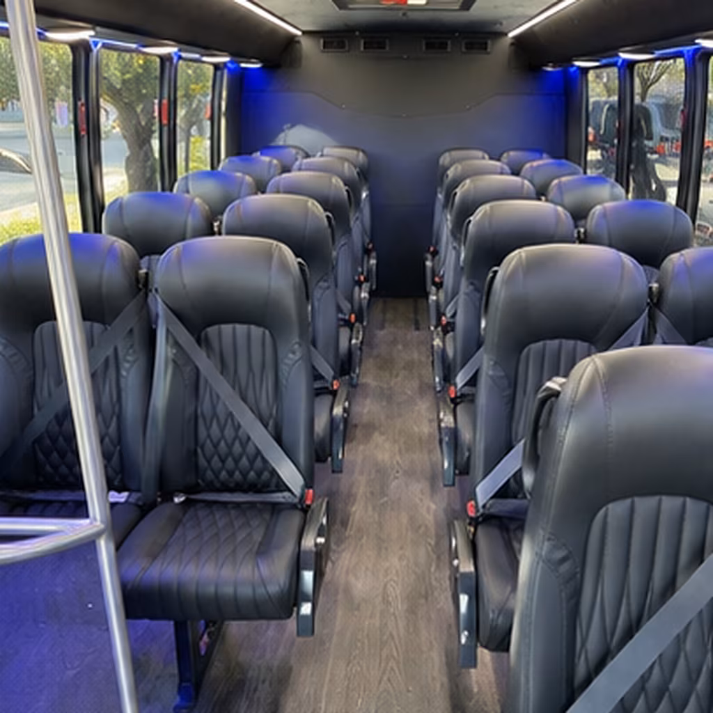 minibuses for trade show groups heading to the ontario convention center