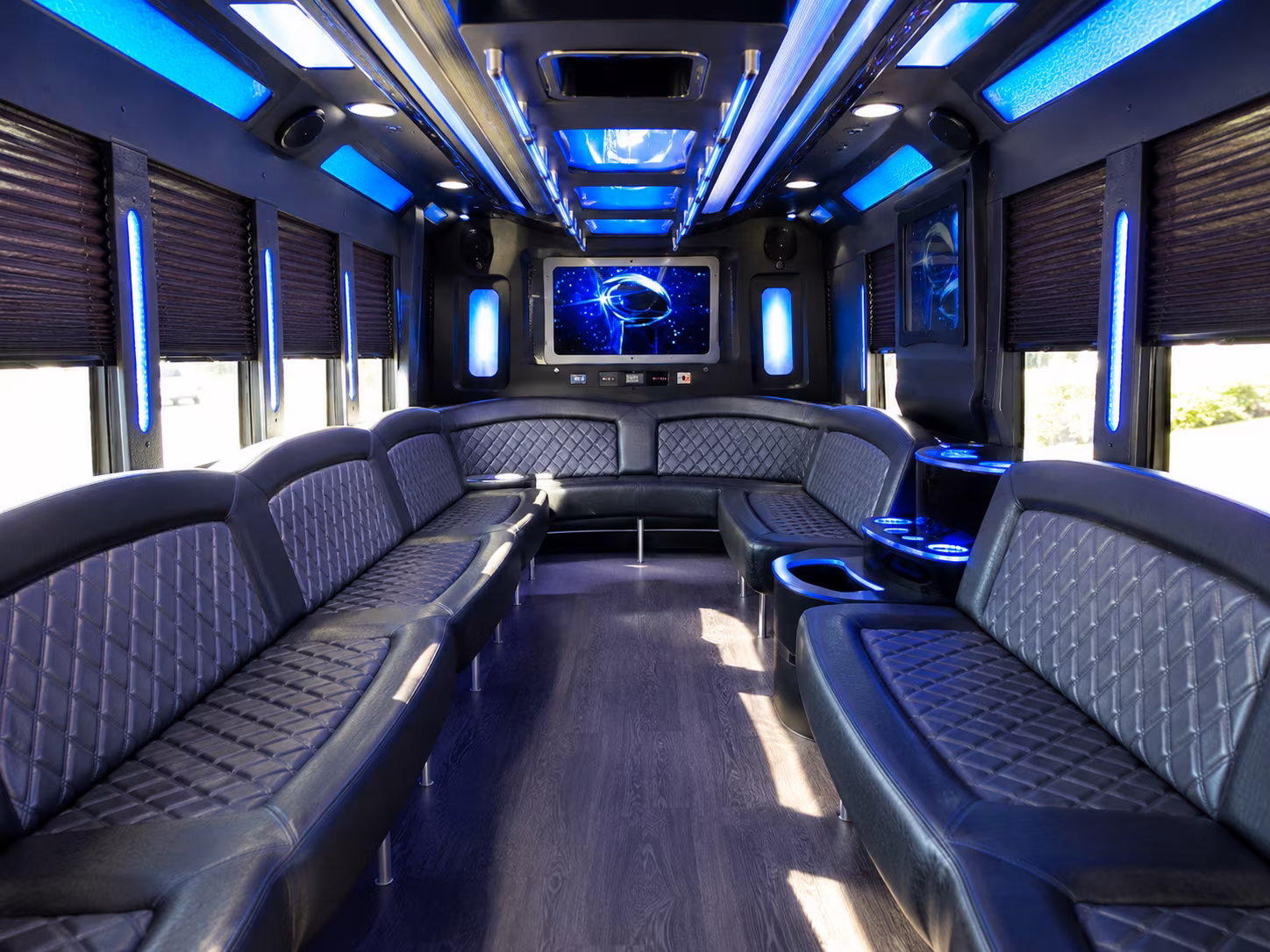 murrieta 28 passenger party bus inside