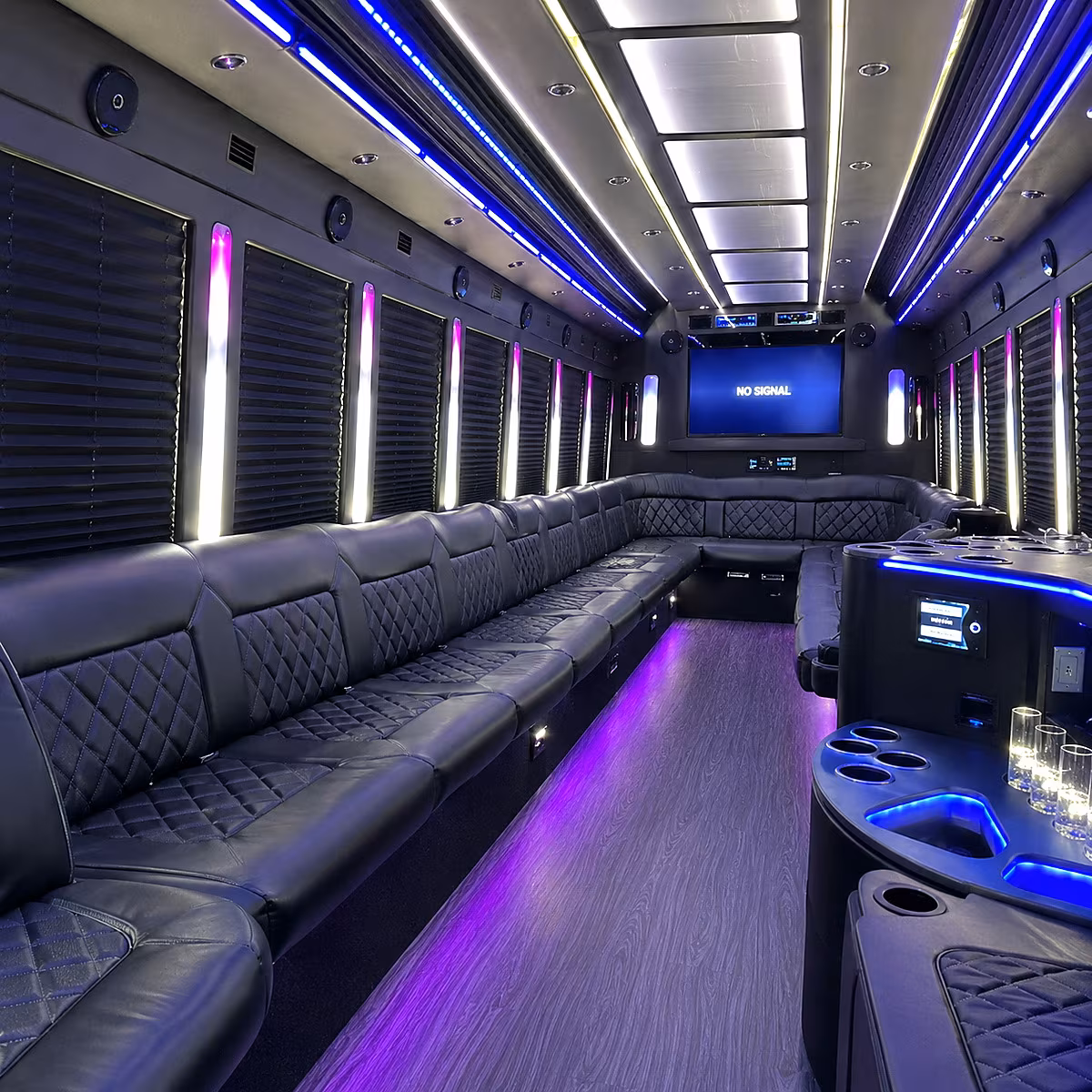 murrieta 30 passenger party bus inside