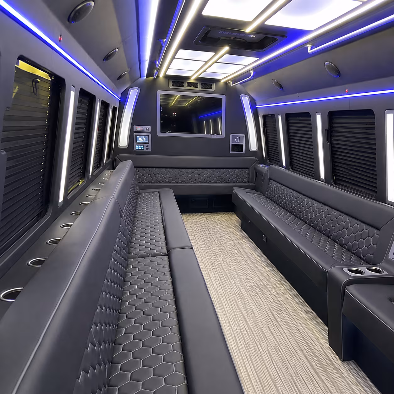 murrieta 40 passenger party bus inside